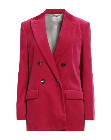 Agnona Woman Blazer Magenta Size 4 Cotton In Pink