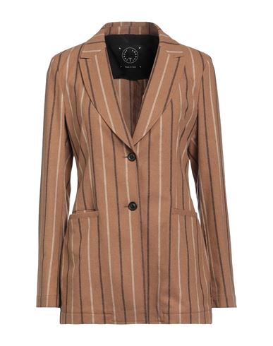 T-jacket By Tonello Woman Blazer Camel Size M Viscose, Polyester, Wool, Elastane In Beige