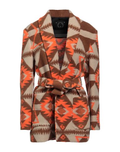 T-jacket By Tonello Woman Blazer Khaki Size L Acrylic, Polyester, Virgin Wool, Cotton, Polyamide In Beige