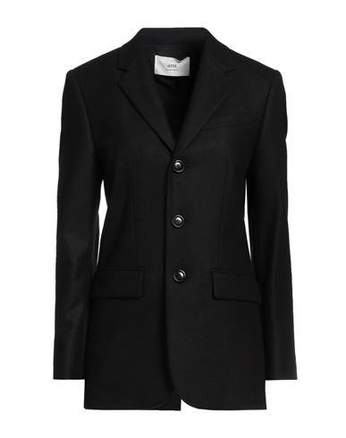 Ami Alexandre Mattiussi Woman Blazer Black Size 8 Cotton, Polyester
