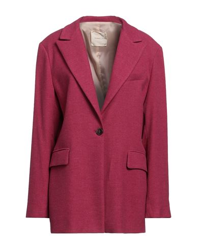 Hanami D'or Woman Blazer Magenta Size 12 Viscose, Wool, Polyester, Elastane