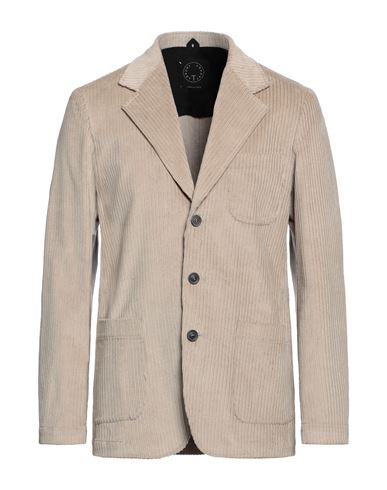 T-jacket By Tonello Man Blazer Sand Size L Cotton, Elastane In Beige