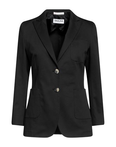 Saulina Milano Woman Blazer Black Size 6 Cotton, Elastane