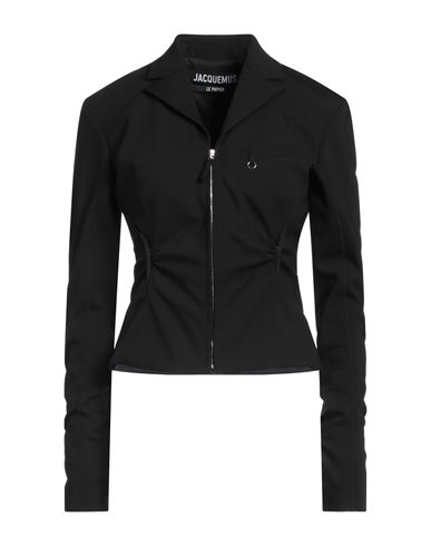 Jacquemus Woman Suit Jacket Black Size 6 Virgin Wool, Elastane