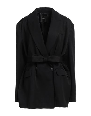 Pinko Woman Blazer Black Size 12 Wool, Polyester, Viscose, Elastane
