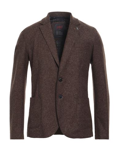 Bob Man Blazer Brown Size 46 Polyacrylic, Polyester, Wool