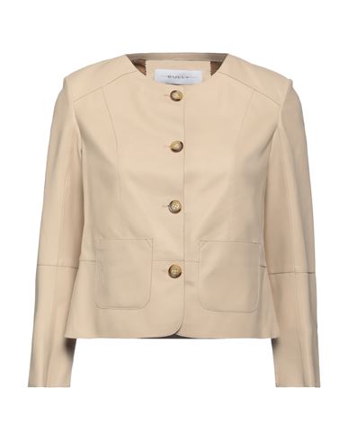 Bully Woman Suit Jacket Beige Size 6 Soft Leather