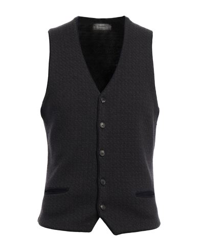 Ferrante Man Tailored Vest Dark Brown Size 40 Merino Wool, Acrylic