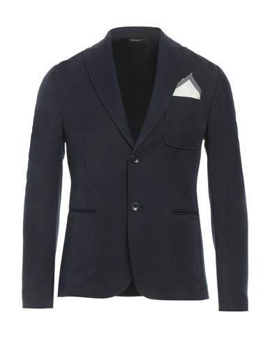 Shop Daniele Alessandrini Homme Man Blazer Midnight Blue Size 44 Polyester, Viscose, Elastane