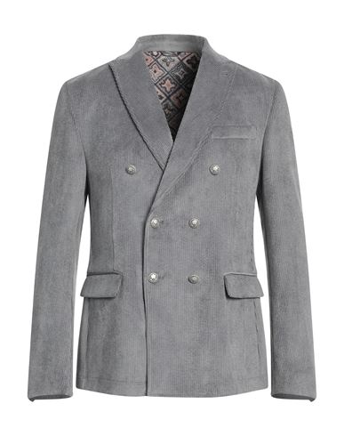 Grey Daniele Alessandrini Man Blazer Grey Size 38 Polyester, Polyamide, Elastane