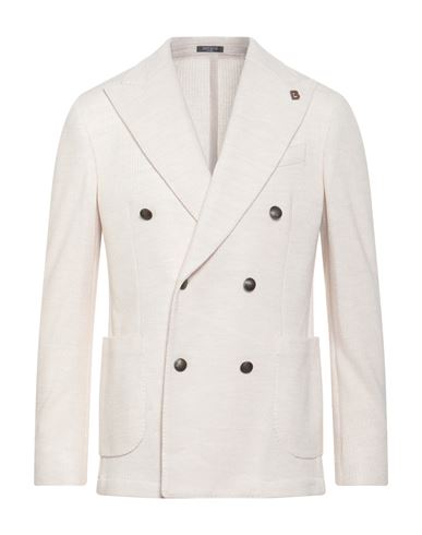 Breras Milano Man Blazer Ivory Size 46 Wool, Cotton In Gray