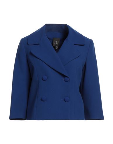 Access Fashion Woman Suit Jacket Bright Blue Size Xs Polyester, Viscose, Elastane
