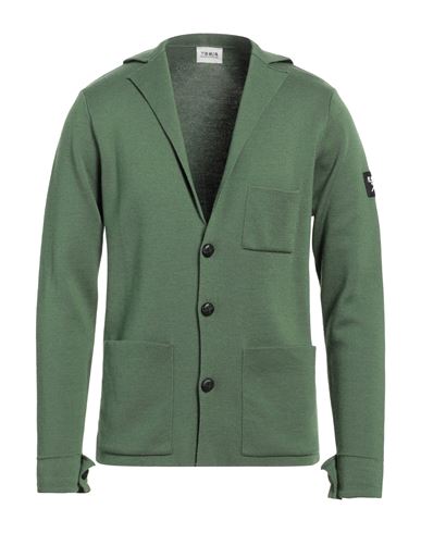 Berna Man Blazer Green Size M Merino Wool, Acrylic