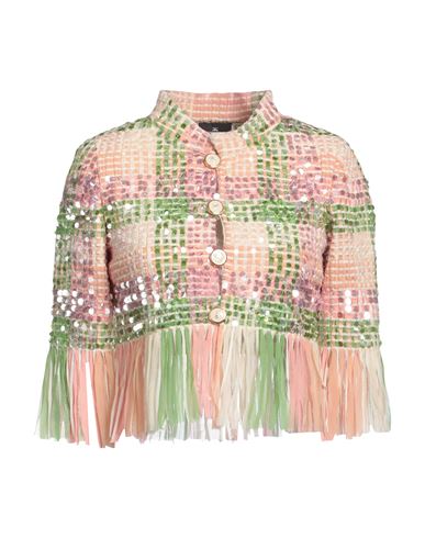 Elisabetta Franchi Woman Blazer Pink Size 2 Polyester, Viscose, Plastic