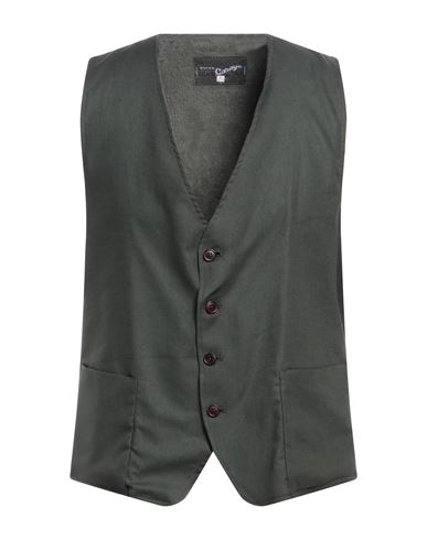 Shop Borsa Garage Man Tailored Vest Dark Green Size Xl Cotton