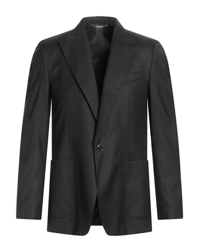 Dolce & Gabbana Man Blazer Black Size 40 Wool, Silk