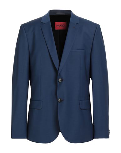 Hugo Boss Hugo Man Blazer Blue Size 46 Virgin Wool, Polyester, Elastane In Blue