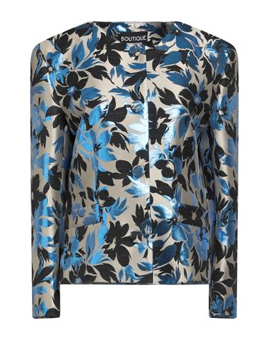 Shop Boutique Moschino Woman Blazer Azure Size 12 Cotton, Polyester, Polyamide In Blue