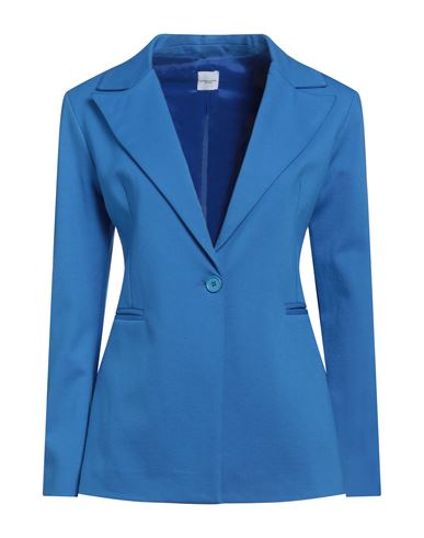 Eleonora Stasi Woman Blazer Azure Size 6 Viscose, Nylon, Elastane In Blue