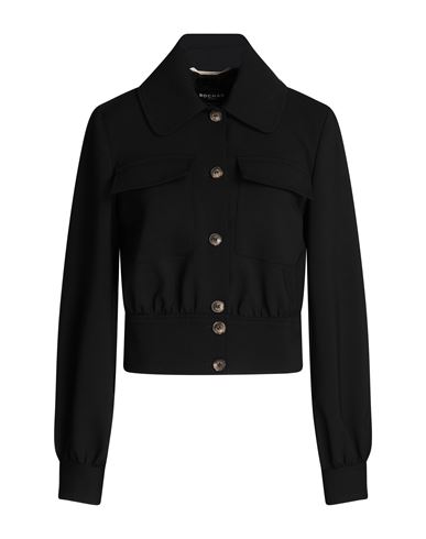 Rochas Woman Jacket Black Size 4 Virgin Wool, Elastane, Polyamide