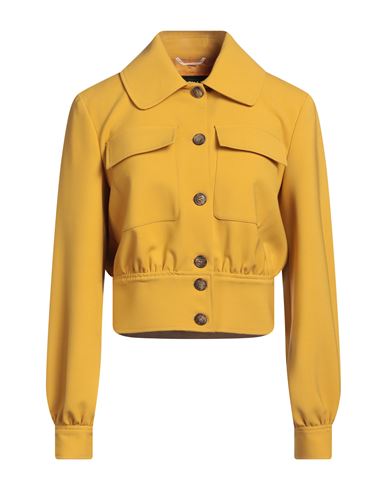 Rochas Woman Jacket Ocher Size 4 Virgin Wool, Elastane, Polyamide In Yellow