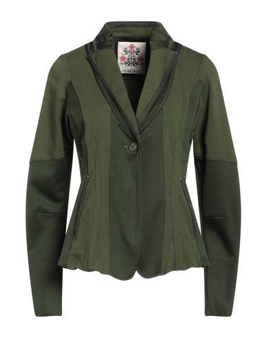 High Woman Blazer Military Green Size 10 Cotton, Nylon