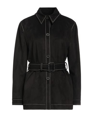 Shop Boutique Moschino Woman Jacket Black Size 6 Polyester, Rubber