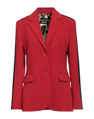 Boutique Moschino Woman Blazer Red Size 10 Polyester, Elastane, Wool, Acetate