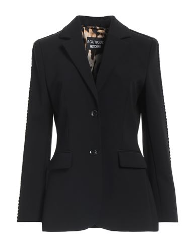 Boutique Moschino Woman Blazer Black Size 12 Polyester, Elastane, Wool, Acetate