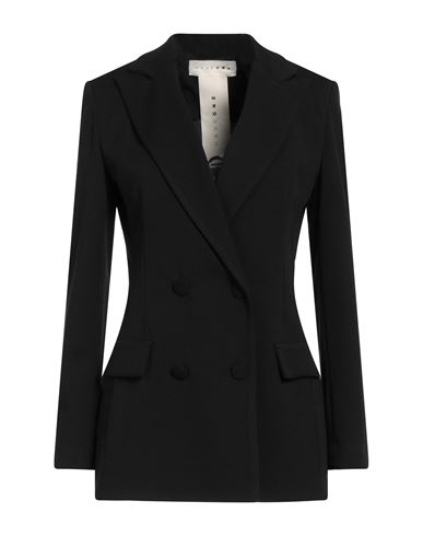 Haveone Woman Suit Jacket Black Size S Polyester, Elastane