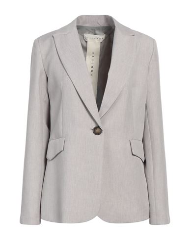 Haveone Woman Suit Jacket Light Grey Size Xl Polyester