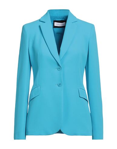 Caractere Caractère Woman Blazer Turquoise Size 6 Polyester In Blue