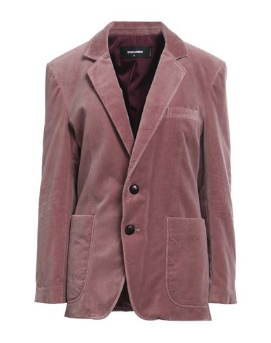 Dsquared2 Woman Blazer Pastel Pink Size 6 Cotton, Metallic Fiber