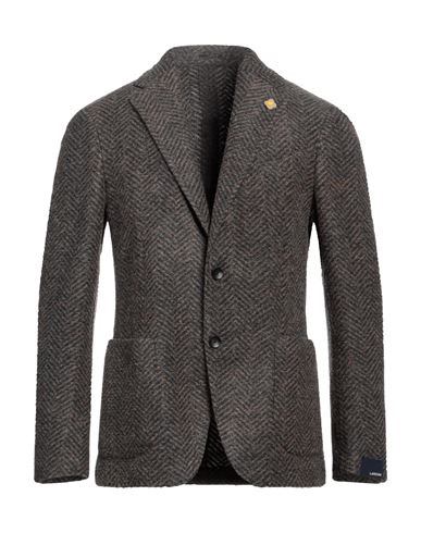 Lardini Man Blazer Khaki Size 46 Wool, Acrylic In Beige