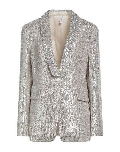 Tensione In Woman Blazer Platinum Size M Polyester In Gray