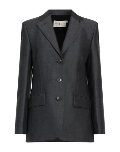 Tory Burch Woman Blazer Steel Grey Size 4 Wool, Mohair Wool