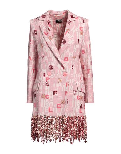 Elisabetta Franchi Woman Suit Jacket Pink Size 6 Cotton