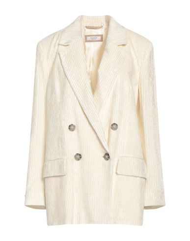 Peserico Woman Suit Jacket Ivory Size 8 Viscose In White