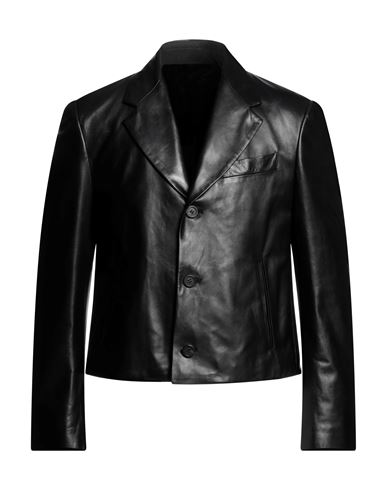 Shop Ferragamo Man Blazer Black Size 40 Lambskin, Viscose