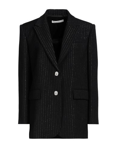 Shop Alessandra Rich Woman Blazer Black Size 6 Virgin Wool, Polyamide, Polyester