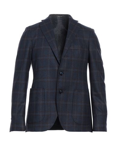 Angelo Nardelli Man Suit Jacket Midnight Blue Size 44 Virgin Wool, Polyamide, Elastane