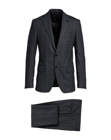 Shop Lardini Man Suit Steel Grey Size 46 Wool, Cashmere