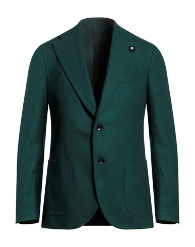 Lardini Man Blazer Emerald Green Size 44 Cashmere, Wool