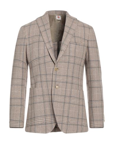 Luigi Borrelli Napoli Man Blazer Taupe Size 44 Virgin Wool In Multi