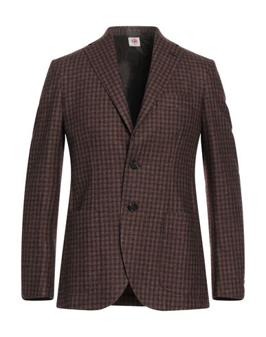 Luigi Borrelli Napoli Man Blazer Chocolate Brown Size 46 Virgin Wool In Multi