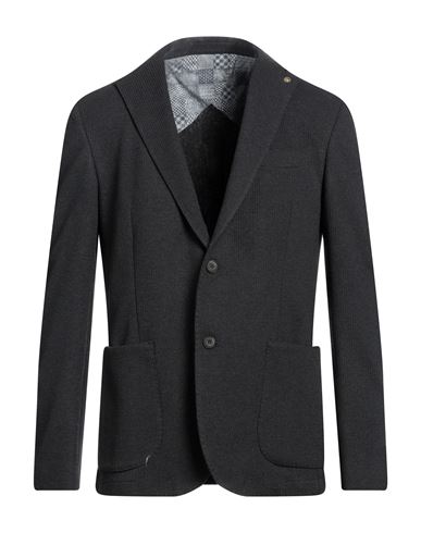 Barbati Man Suit Jacket Lead Size 42 Polyester, Cotton, Elastane In Gray