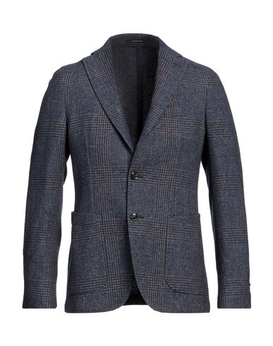 Angelo Nardelli Man Suit Jacket Navy Blue Size 44 Wool, Polyester, Polyamide, Viscose