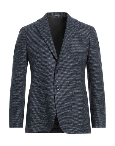 Angelo Nardelli Man Suit Jacket Midnight Blue Size 40 Virgin Wool, Silk