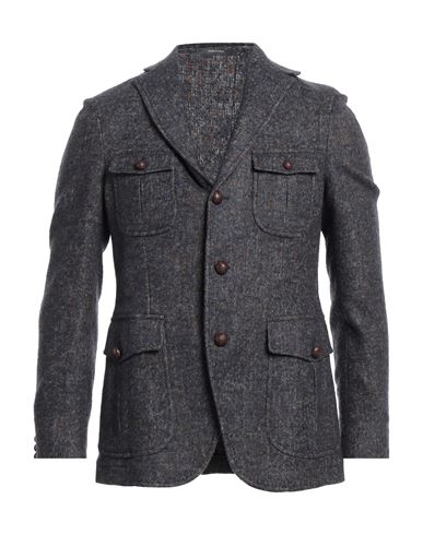 Angelo Nardelli Man Suit Jacket Navy Blue Size 42 Virgin Wool, Polyacrylic, Cotton, Viscose, Elastan