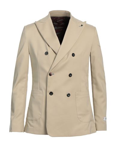 Berna Man Suit Jacket Beige Size 38 Cotton, Polyamide, Elastane
